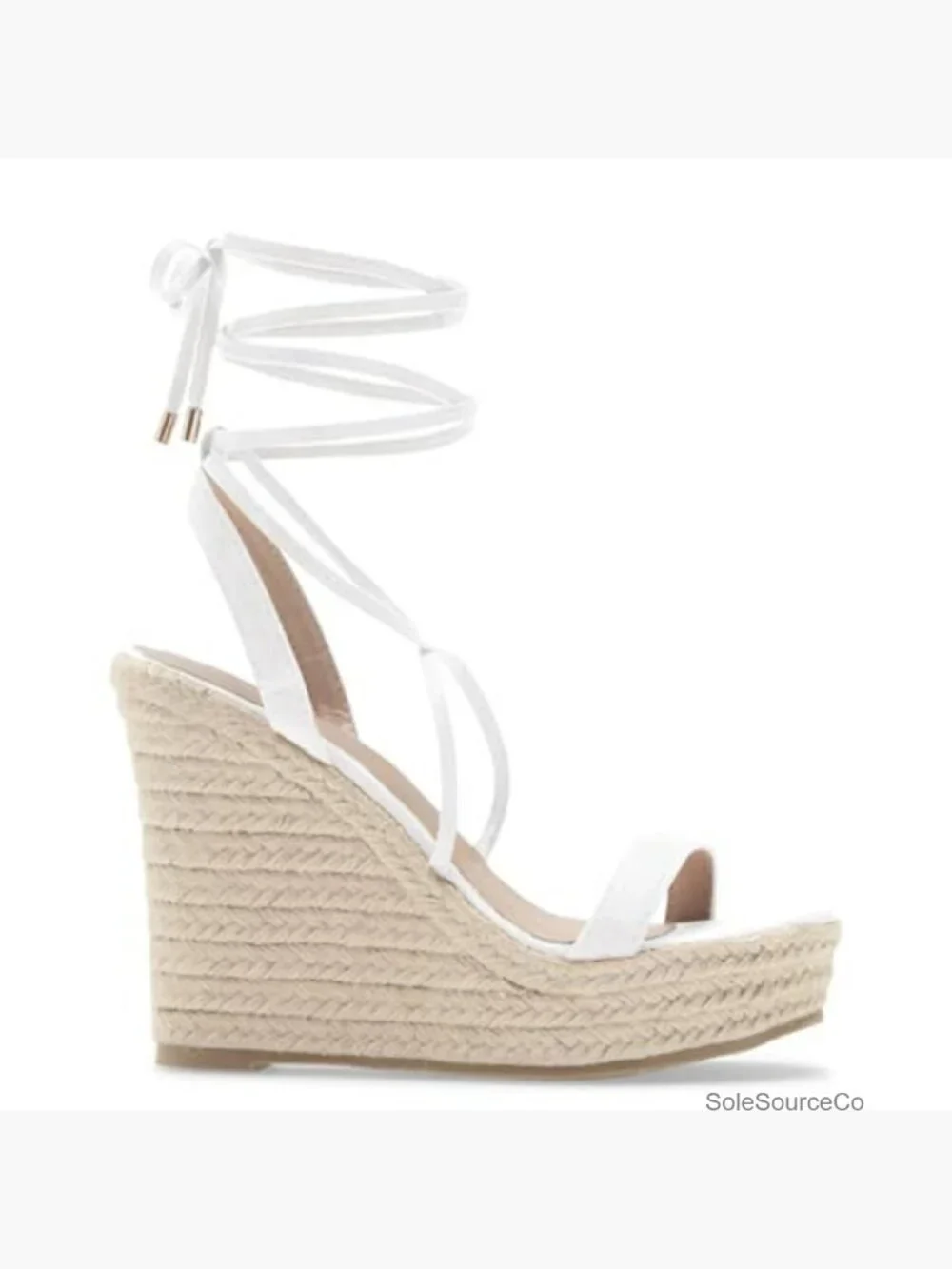Lace Up Platform Espadrille Wedge Sandals with Ankle Strap Summer
